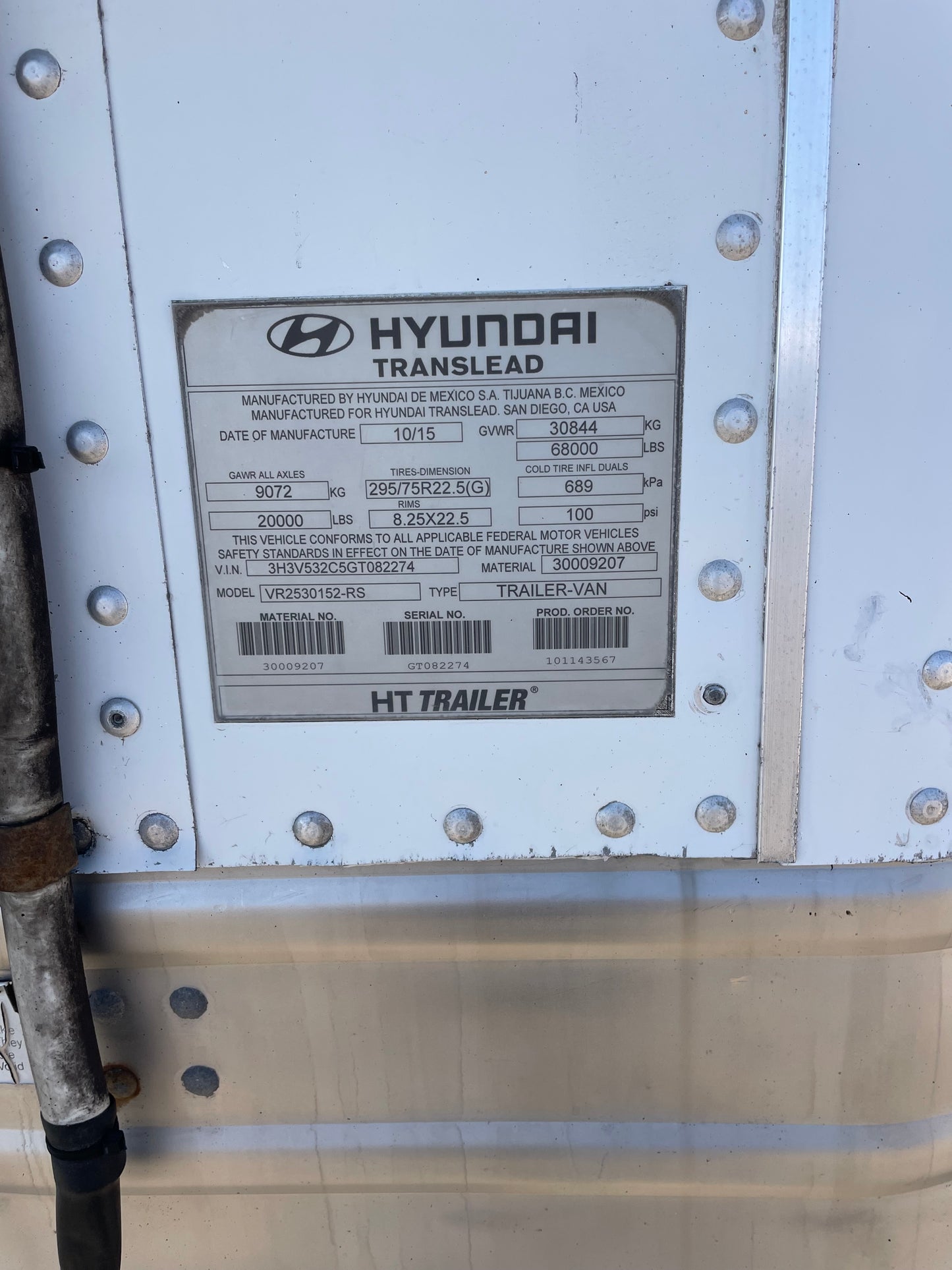 2016 Hyundai Caja Refriguerada